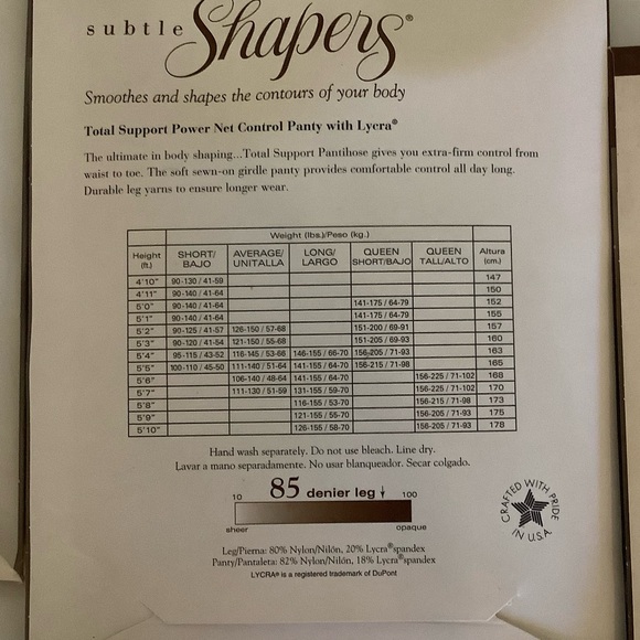 3 JC PENNEY Subtle Shapers LONG NIP Nylons Pantyhose - Picture 6 of 6